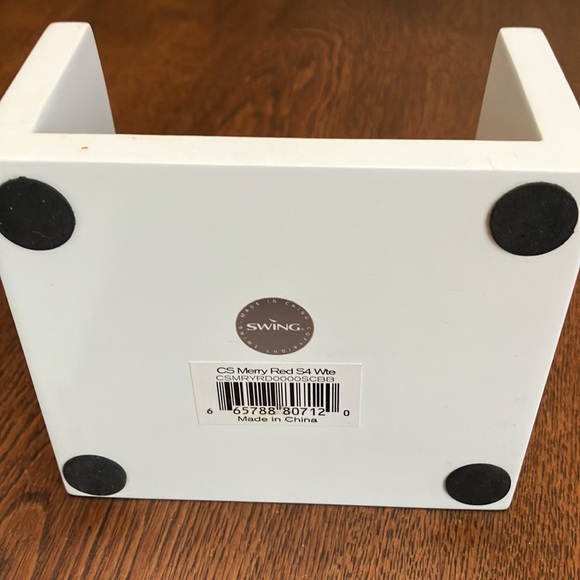 5 pc Heavy coaster set. Eat Drink Be Merry. Sits nicely in wooden collector. - Picture 5 of 7